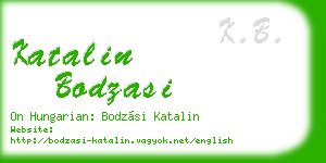 katalin bodzasi business card