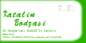 katalin bodzasi business card